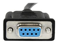 StarTech.com 2m Black DB9 RS232 Serial Null Modem Cable F/F - DB9 Female to Female - 9 pin RS232 Null Modem Cable - 2 meter, Black - Nulmodem-kabel - DB-9 (hun) til DB-9 (hun) - 2 m - formet, tommelskruer - sort - for P/N: PCI2S5502, PEX4S953, PEX4S953LP SCNM9FF2MBK