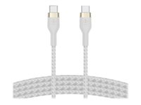 Belkin BoostCharge - USB-kabel - 24 pin USB-C (han) til 24 pin USB-C (han) - 1 m - hvid CAB011BT1MWH