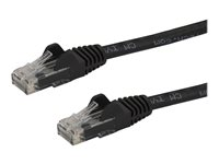 StarTech.com 10m CAT6 Ethernet Cable, 10 Gigabit Snagless RJ45 650MHz 100W PoE Patch Cord, CAT 6 10GbE UTP Network Cable w/Strain Relief, Black, Fluke Tested/Wiring is UL Certified/TIA - Category 6 - 24AWG (N6PATC10MBK) - Patchkabel - RJ-45 (han) til RJ-45 (han) - 10 m - UTP - CAT 6 - formet, knastfri - sort N6PATC10MBK