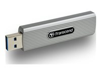 Transcend ESD320A - SSD - krypteret - 512 GB - ekstern (bærbar) - USB 3.2 Gen 2x1 - 256-bit AES - blød grå TS512GESD320A