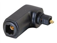 C2G Velocity - Adapter til højre vinkel - TOSLINK han til TOSLINK hun - sort 80327