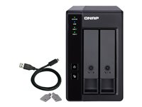 QNAP TR-002 - Harddisk-array - 2 bays (SATA-600) - USB 3.1 Gen 2 (ekstern) TR-002