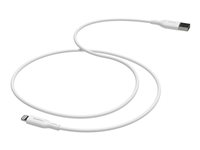 mophie essentials - USB-kabel - Lightning (han) til USB (han) - 1 m - USB Power Delivery (12W) - hvid 409913176