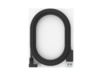 Huddly - USB-kabel - 24 pin USB-C (han) vinklet til USB Type A (han) - USB 3.1 (Gen 1) / 2.0 / 1.1 - 5 V - 2 A - 2 m - halogenfri - sort 7090043790276