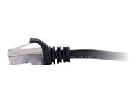 C2G Cat6a Booted Shielded (STP) Network Patch Cable - Patchkabel - RJ-45 (han) til RJ-45 (han) - 30 cm - STP - CAT 6a - formet, knastfri, strenget - sort 89931
