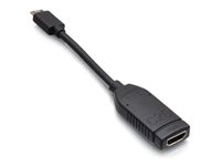 C2G Mini HDMI to HDMI Dongle Adapter Converter - HDMI-kabel - 19 pin mini HDMI Type C han loddet til HDMI hun loddet - sort - 4K support, 4K30 Hz support, 1080p support C2G30066