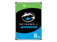 Seagate SkyHawk AI ST8000VE001 - Harddisk - 8 TB - intern - 3.5" - SATA 6Gb/s - buffer: 256 MB - med 3 års Seagate Rescue Data Recovery ST8000VE001