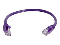 C2G Cat5e Booted Unshielded (UTP) Network Patch Cable - Patchkabel - RJ-45 (han) til RJ-45 (han) - 3 m - UTP - CAT 5e - formet, knastfri, strenget - lilla 83662