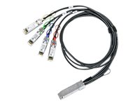 NVIDIA - 40GBase-kabel til direkte påsætning - QSFP til SFP+ - 1 m - passivt, hybrid 980-9I64W-00B001