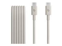 Beats - USB-kabel - 24 pin USB-C (han) til 24 pin USB-C (han) - USB 2.0 - 1.5 m - Fast Charging op til 60 W - surge stone MDGD4ZM/A