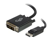 C2G 2m DisplayPort to Single Link DVI-D Adapter Cable M/M - DP to DVI - Black - DisplayPort kabel - DisplayPort (han) til DVI-D (han) - 2 m - sort 84329