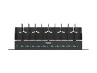 Naotic Plug In - Opladningsstation - 30 Watt - 2.5 A - PD - 20 output-stikforbindelser (10 x 4 pin USB Type A, 10 x 24 pin USB-C) - på kabel: USB-C - sort 903001