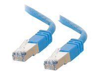 C2G Cat5e Booted Shielded (STP) Network Patch Cable - Patchkabel - RJ-45 (han) til RJ-45 (han) - 100 m - STP - CAT 5e - formet - blå 83780