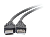 C2G 6.6ft USB Cable - USB A to USB A Cable - USB 2.0 - Black - M/M - USB-kabel - USB (han) til USB (han) - USB 2.0 - 2 m - sort 28106