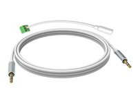 VISION Techconnect - Audiokabel - ministik han til ministik han - 10 m - dobbelt afskærmet - hvid TC 10M3.5MMP