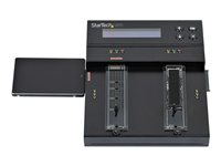StarTech.com Standalone M.2 SATA & M.2 NVMe Duplicator and Eraser, HDD/SSD Cloner & Wiper for M.2 PCIe AHCI/NVMe, M.2 SATA, 2.5/3.5" SATA Drives, External Hard Drive Eraser/Duplicator, TAA - Drive Sanitizer/Copier - Solid state/harddisk-duplikator/sletter - 4 bays (SATA-600 / PCI Express (NVMe)) - TAA-kompatibel SM2DUPE11