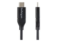 StarTech.com USB C to USB C Cable - 3m / 10 ft - USB Cable Male to Male - USB-C Cable - USB-C Charge Cable - USB Type C Cable - USB 2.0 (USB2CC3M) - USB-kabel - 24 pin USB-C (han) til 24 pin USB-C (han) - Thunderbolt 3 / USB 2.0 - 3 m - sort - for P/N: DKT30CHD USB2CC3M