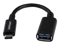 StarTech.com USB-C to USB Adapter - 6in - USB-IF Certified - USB-C to USB-A - USB 3.1 Gen 1 - USB C Adapter - USB Type C (USB31CAADP) - USB adapter - 24 pin USB-C (han) til USB Type A (hun) - USB 3.0 - 15.2 cm - sort - for P/N: DK31C3HDPD, DK31C3HDPDUE, DKM30CHDPD, DKM30CHDPDUE, PEXUSB312A1C1H, PEXUSB312A2C2V USB31CAADP
