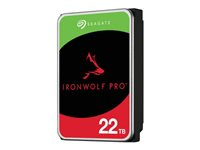 Seagate IronWolf Pro ST22000NT001 - Harddisk - 22 TB - intern - 3.5" - SATA 6Gb/s - 7200 rpm - buffer: 512 MB - med 3 års Seagate Rescue Data Recovery ST22000NT001