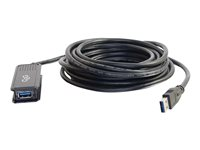 C2G 5m USB 3.0 USB-A Male to USB-A Female Active Extension Cable - USB forlængerkabel - USB Type A (han) til USB Type A (hun) - USB 3.0 - 30 V - 5 m - aktiv - sort 89943