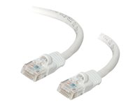 C2G Cat5e Booted Unshielded (UTP) Network Patch Cable - Patchkabel - RJ-45 (han) til RJ-45 (han) - 50 cm - UTP - CAT 5e - formet, knastfri, strenget - hvid 83260