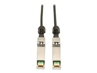 Eaton Tripp Lite Series SFP+ 10Gbase-CU Passive Twinax Copper Cable, SFP-H10GB-CU1M Compatible, Black, 1M (3.28 ft.) - Direkte påsætning-kabel - SFP+ (han) til SFP+ (han) - 1 m - dobbelt-axial - sort N280-01M-BK