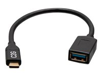 C2G USB-C Male to USB-A Female SuperSpeed USB 5Gbps Adapter Converter - USB-kabel - USB Type A (hun) til 24 pin USB-C (han) - USB 3.2 Gen 1 - 30 V - 15 cm - formet - sort C2G29515