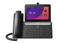 Cisco Video Phone 8875 - IP-videotelefon - med digitalkamera, Bluetooth interface med opkalds-ID - IEEE 802.11a/b/g/n/ac (Wi-Fi) / Bluetooth 4.2 LE - SIP, SDP, RTCP, SRTP - multilinje - carbon-sort CP-8875-K9=