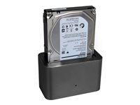 PORT - HDD dockingstation - båse: 1 - 2,5" / 3,5" delt - SATA 3Gb/s - USB 3.0 - sort 900040