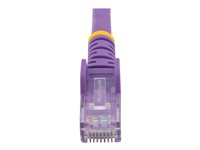 StarTech.com 2m CAT6 Ethernet Cable, 10 Gigabit Snagless RJ45 650MHz 100W PoE Patch Cord, CAT 6 10GbE UTP Network Cable w/Strain Relief, Purple, Fluke Tested/Wiring is UL Certified/TIA - Category 6 - 24AWG (N6PATC2MPL) - Patchkabel - RJ-45 (han) til RJ-45 (han) - 2 m - UTP - CAT 6 - knastfri - lilla N6PATC2MPL