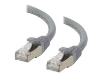 C2G Cat6a Booted Shielded (STP) Network Patch Cable - Patchkabel - RJ-45 (han) til RJ-45 (han) - 30 m - STP - CAT 6a - formet, knastfri, strenget - grå 89925