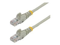 StarTech.com 0.5m Gray Cat5e / Cat 5 Snagless Ethernet Patch Cable 0.5 m - Patchkabel - RJ-45 (han) til RJ-45 (han) - 50 cm - UTP - CAT 5e - strenget, knastfri - grå 45PAT50CMGR
