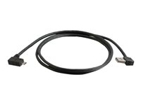 C2G USB 2.0 A Right Angle to Micro-USB B Right Angle Cable - USB-kabel - Micro-USB Type B (han) til USB (han) - 1 m - 90° stik, right-angled connector - sort 81704
