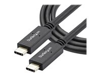 StarTech.com USB C Cable - 3 ft / 1m - with Power Delivery (USB PD) - Power Pass Through Charging - USB to USB Cord (USB31C5C1M) - USB-kabel - 24 pin USB-C (han) til 24 pin USB-C (han) - USB 3.1 - 5 A - 1 m - sort - for P/N: CDP2HVGUASPD, DKT30CHPD3, DKT30CHVSDPD, DKT31CMDPHPD, HB31C2A2CME, SV221HUC4K USB31C5C1M