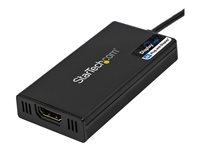 StarTech.com USB 3.0 to HDMI Adapter, 4K 30Hz Ultra HD, DisplayLink Certified, USB Type-A to HDMI Display Adapter Converter for Monitor, External Video & Graphics Card, Mac & Windows - USB to HDMI Adapter (USB32HD4K) - Adapterkabel - TAA-kompatibel - USB Type A han til HDMI hun - 20 cm - sort - USB-strøm + audio - for P/N: HDDVIMM3, HDMM12, HDMM15, HDMM1MP, HDMM2MP, HDMM3, HDMM3MP, HDMM50A, HDMM6, HDPMM50 USB32HD4K