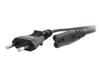 C2G Non-Polarised Power Cord - Strømkabel - power IEC 60320 C7 til power CEE 7/7 (han) - AC 250 V - 1 m - formet - sort 80616