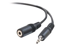 C2G - Forlængerkabel til audio - mini-phone stereo 3.5 mm han til mini-phone stereo 3.5 mm hun - 3 m - afskærmet - formet 80093