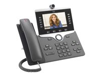 Cisco IP Phone 8865 - IP-videotelefon - med digitalkamera, Bluetooth interface - IEEE 802.11a/b/g/n/ac (Wi-Fi) - SIP, SDP - 5 linier - brunsort CP-8865-3PCC-K9=