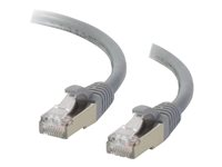 C2G Cat6a Booted Shielded (STP) Network Patch Cable - Patchkabel - RJ-45 (han) til RJ-45 (han) - 10 m - STP - CAT 6a - formet, knastfri, strenget - grå 89922