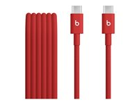 Beats - USB-kabel - 24 pin USB-C (han) til 24 pin USB-C (han) - USB 2.0 - 1.5 m - Fast Charging op til 60 W - rapid red MDGF4ZM/A