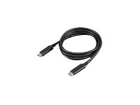 Lenovo - USB-kabel - 24 pin USB-C (han) til 24 pin USB-C (han) - 20 V - 5 A - 1 m - 4K support, USB Power Delivery (5 A, 100 W) - sort 4X90U90619