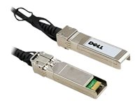 Dell 10GbE Direct Attach - Direkte påsætning-kabel - SFP+ (han) til SFP+ (han) - 50 cm - dobbelt-axial - for Networking N1148; PowerSwitch S4112, S5232, S5296; Networking N3132, S4048, X1026, X1052 470-AAVK