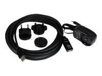 StarTech.com 5m USB 2.0 Active Extension Cable M/F - 5 meter USB A Male to USB A Female USB 2.0 Repeater / Extender Cable - Black - 15ft (USB2AAEXT5M) - USB forlængerkabel - USB (hun) til USB (han) - USB 2.0 - 5 m - aktiv - sort - for P/N: LTUB1MBK, SVA5H2NEUA, UUSBOTG USB2AAEXT5M