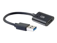C2G USB C to USB Adapter - SuperSpeed USB Adapter - 5Gbps - F/M - USB adapter - 24 pin USB-C (hun) omvendelig til USB Type A (han) - USB 3.0 - 15.2 cm - formet - sort 54428