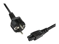 StarTech.com 2m (6ft) Laptop Power Cord, EU Schuko to C5, 2.5A 250V, 18AWG, Notebook / Laptop Replacement AC Cord, Printer/Power Brick Cord, Schuko CEE 7/7 to Clover Leaf IEC 60320 C5 - Laptop Charger Cable - Strømkabel - IEC 60320 C5 til power CEE 7/7 (han) - AC 250 V - 2 m - sort PXTNB3SEU2M