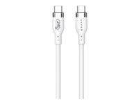 HyperJuice - USB-kabel - 24 pin USB-C (han) til 24 pin USB-C (han) - USB 2.0 - 2 m - USB Power Delivery (240 W), forlænget strømrækkevidde (EPR) - hvid HJ4002WHGL