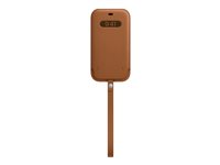 Apple - Beskyttende ærme til mobiltelefon - med MagSafe - læder - sadelbrun - for iPhone 12 Pro Max MHYG3ZM/A
