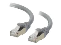 C2G Cat6a Booted Shielded (STP) Network Patch Cable - Patchkabel - RJ-45 (han) til RJ-45 (han) - 7 m - STP - CAT 6a - formet, knastfri, strenget - grå 89906