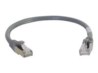 C2G Cat6a Booted Shielded (STP) Network Patch Cable - Patchkabel - RJ-45 (han) til RJ-45 (han) - 20 m - STP - CAT 6a - formet, knastfri, strenget - grå 89924