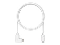 Compulocks 6ft Charge & Data USB-C to USB-C 90-Degree Cable Right Angle - USB-kabel - 24 pin USB-C (han) lige til 24 pin USB-C (han) højrevinklet - 1.83 m - hvid - for Compulocks BrandMe, Space Flex, Space Kiosk, Space Rail, Space Reach, Space Rise 6FTALLUSBC
